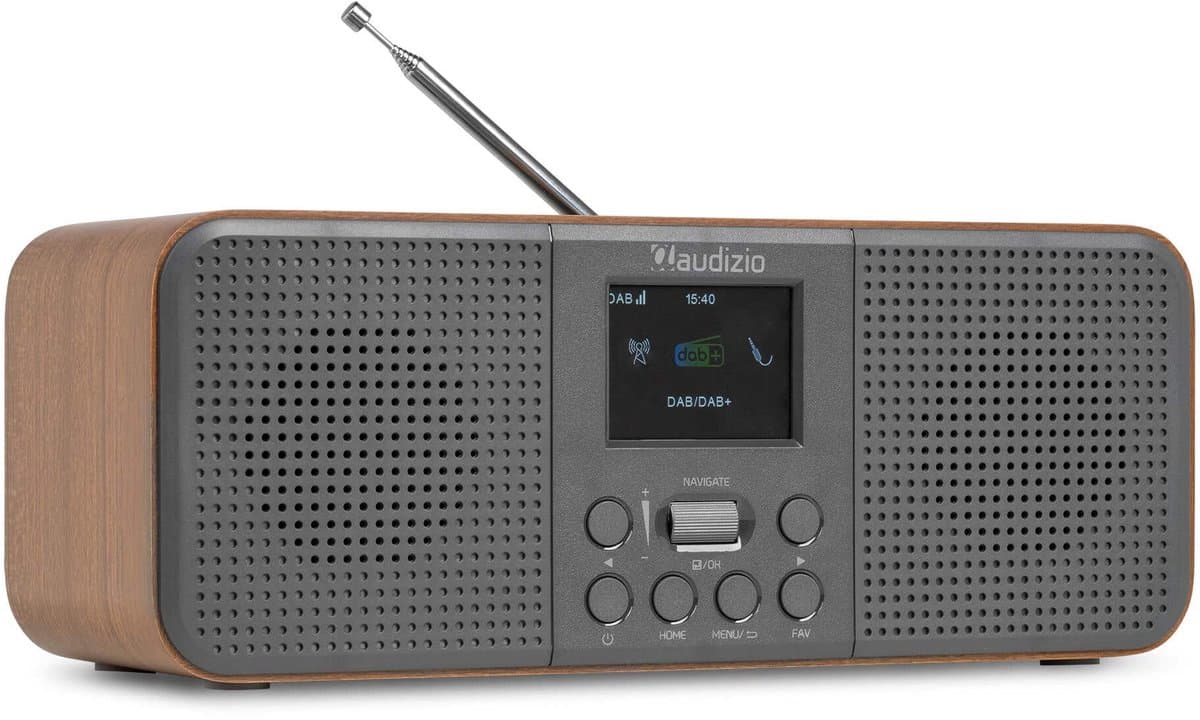 Internet radio - Audizio Bucine - FM en DAB radio - Radio met Bluetooth - Wekkerfunctie - Donkergrijs — afbeelding 1