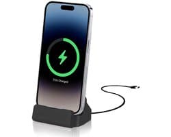 Type-C Oplaadstation en Telefoonstandaard - Zwart - Voor Thuis en Kantoor