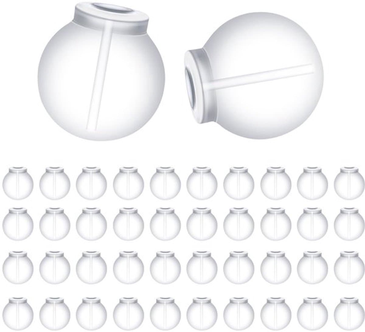 100 stuks rubberen oorbelachterkanten, rubber, comfortabel, ondoordringbaar, zacht, veilige achterkanten, doorzichtig, antislip, oorbelstoppers, veilige pasvorm voor oorbellen, hoepels en piercings — afbeelding 1