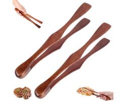 2 stuks - Houten broodklemmen - Voedselklemmen - Barbecue tang - voedselklem van hout - Houten toastklemmen - Geschikt voor keukens en grills - 27x6cm - Geschikt voor koken grillen brood steak salades fruit airfryers augurken snacks enz
