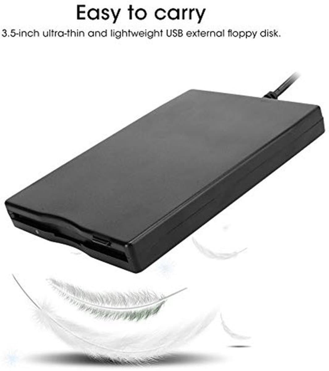 3.5" USB Externe Floppy Disk Drive, Externe Verwijderbare Draagbare Floppy Drive 3.5" Kaartlezer, voor Laptop Desktop Computer, voor Win 10 7 8 ME — afbeelding 1