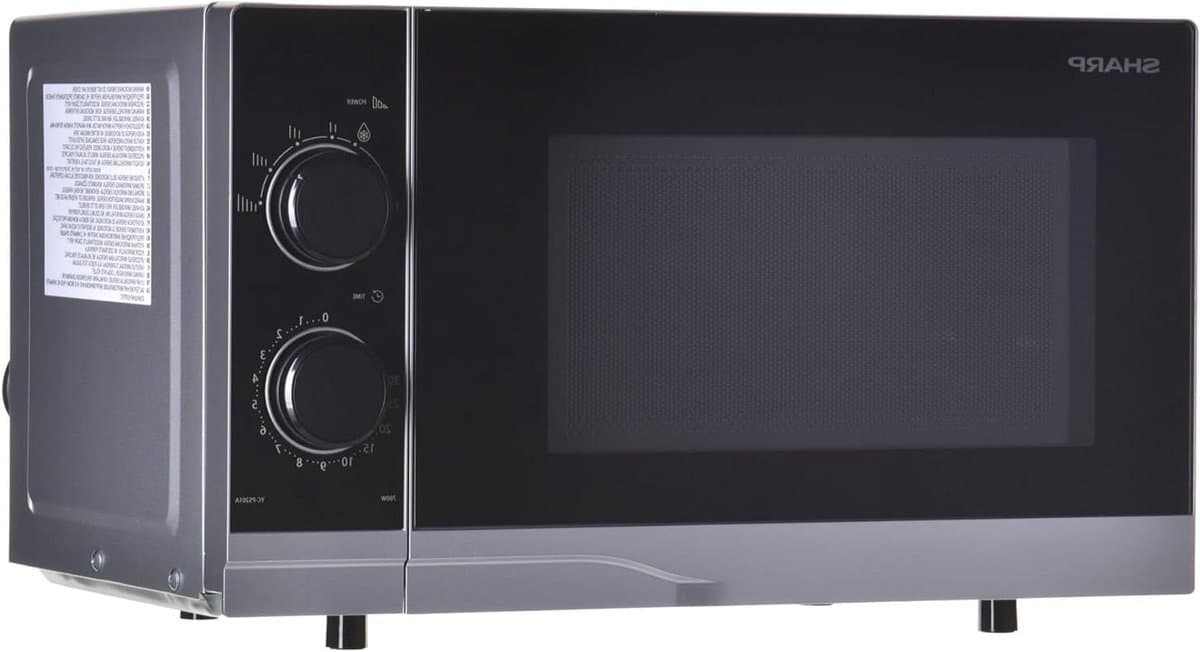 Magnetron Oven - Keukenapparaat - Snel Opwarmen - Platte Bodem - 20 Liter - Zilver Zwart — afbeelding 1