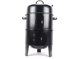 uJOY Houtskool barbecue - 3 in 1 - 2-laags - Houtskoolgrill - Multifunctioneel - Met thermometer - Draagbaar - Zwart