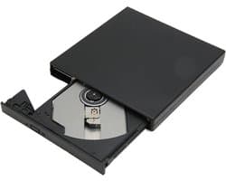 Externe DVD-Drive - Cd-Brander - Data Archiveren - Schokbestendig Ontwerp - 19x16x5 cm - Zwart