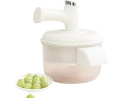 Druiven Schilmachine - Klein Fruit Peller - Voedsel Bereiding - Automatische Rotatie - 20.8 cm Hoog - Wit