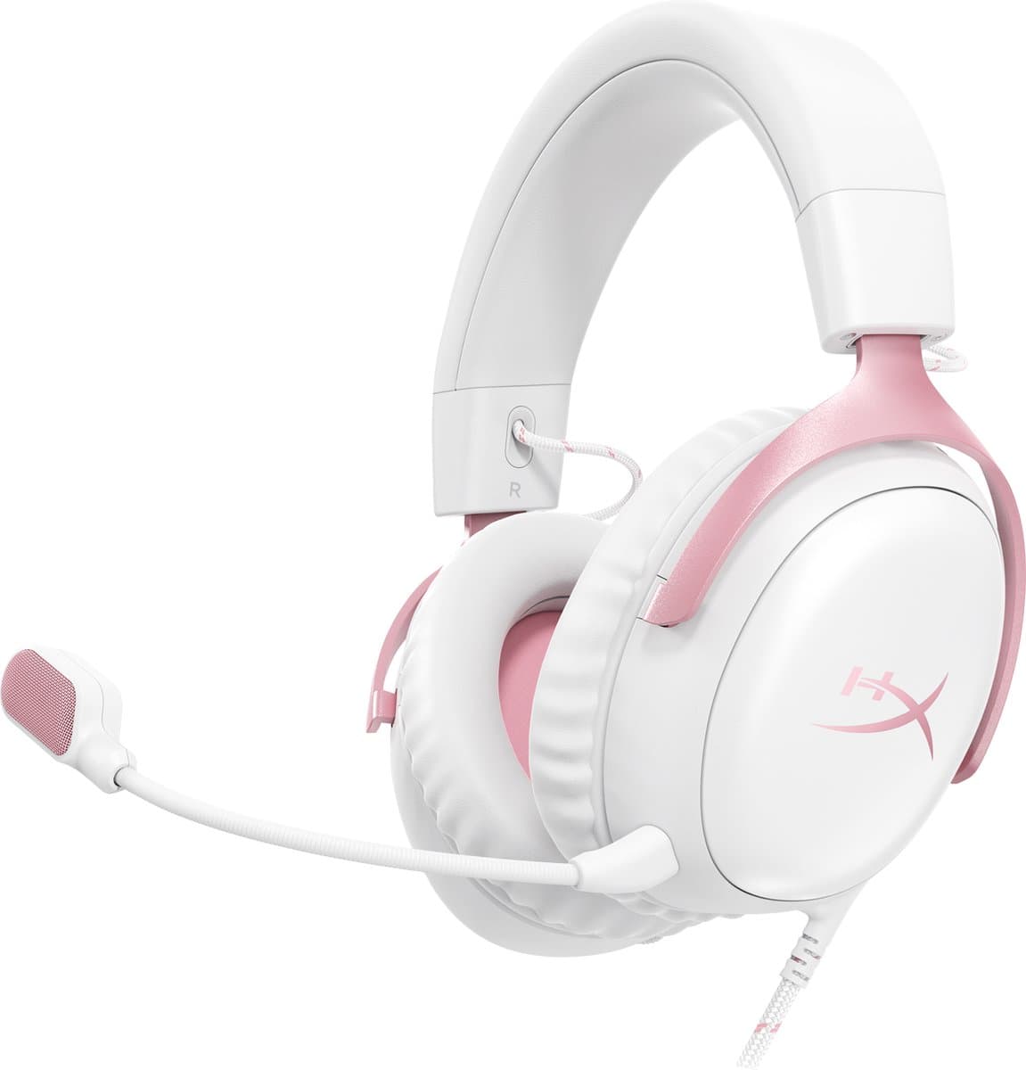 HyperX Cloud III Gaming Headset - PC, PS5, Xbox Series X|S - Nintendo, Steamdeck - (White/Pink) — afbeelding 1