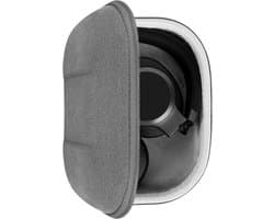Hoofdtelefoonhoes - Draagtas Beschermhoes - Reizen Muziek Luisteren - Ultralage Schaal Zachte Binnenkant - 18.5x15.5x6.5cm - Grijs