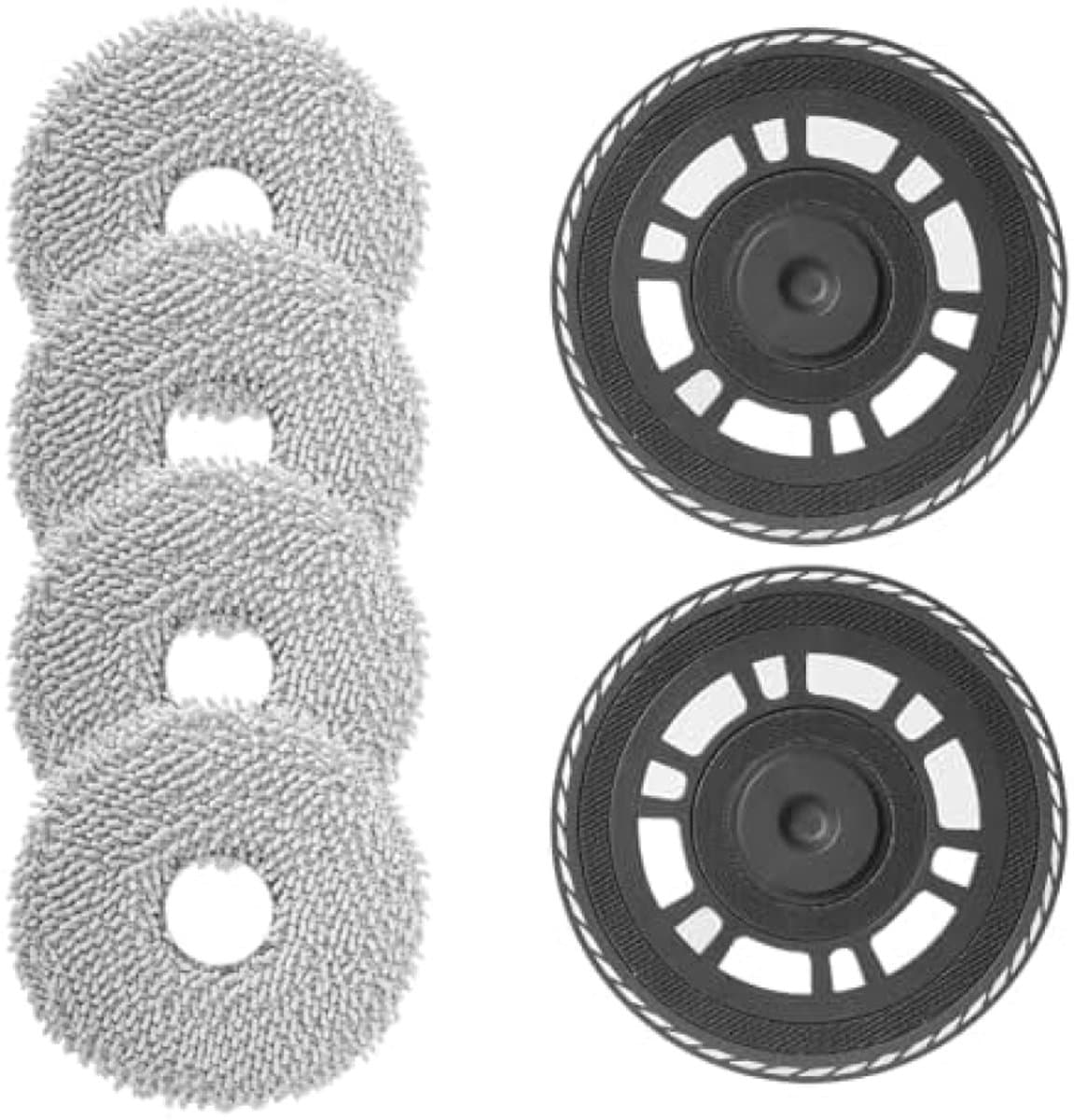 PromoHome 4 dweildoeken met 2 reservehouders, Geschikt voor Dreame L10S Pro Ultra Heat / L10S Ultra Gen 2 / L20 Ultra accessoires, L40 Ultra / X40 Ultra / X40 Master Ultra — afbeelding 1