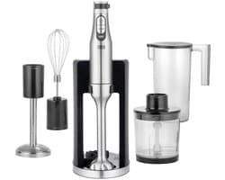 Lebenlang LBP9786 Staafmixer 1200 W Turbofunctie Zilver