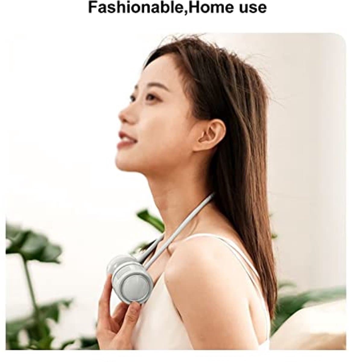 Opvouwbare Nekventilator voor Dames - Draagbare Koeling met 3 Snelheden en 1600mAh USB Oplaadbare Batterij — afbeelding 1