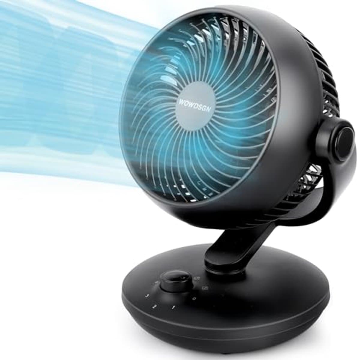 Stil Tafelventilator met Oscillatie en 3 Snelheden voor Slaapkamer, Kantoor en Keuken — afbeelding 1