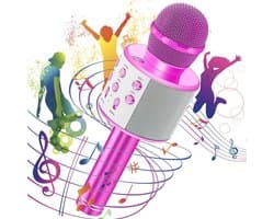 Karaoke microfoon voor kinderen, bluetooth microfoon voor kinderen, karaoke 4-in-1, geweldig als speelgoed voor jongens en meisjes vanaf 4 jaar