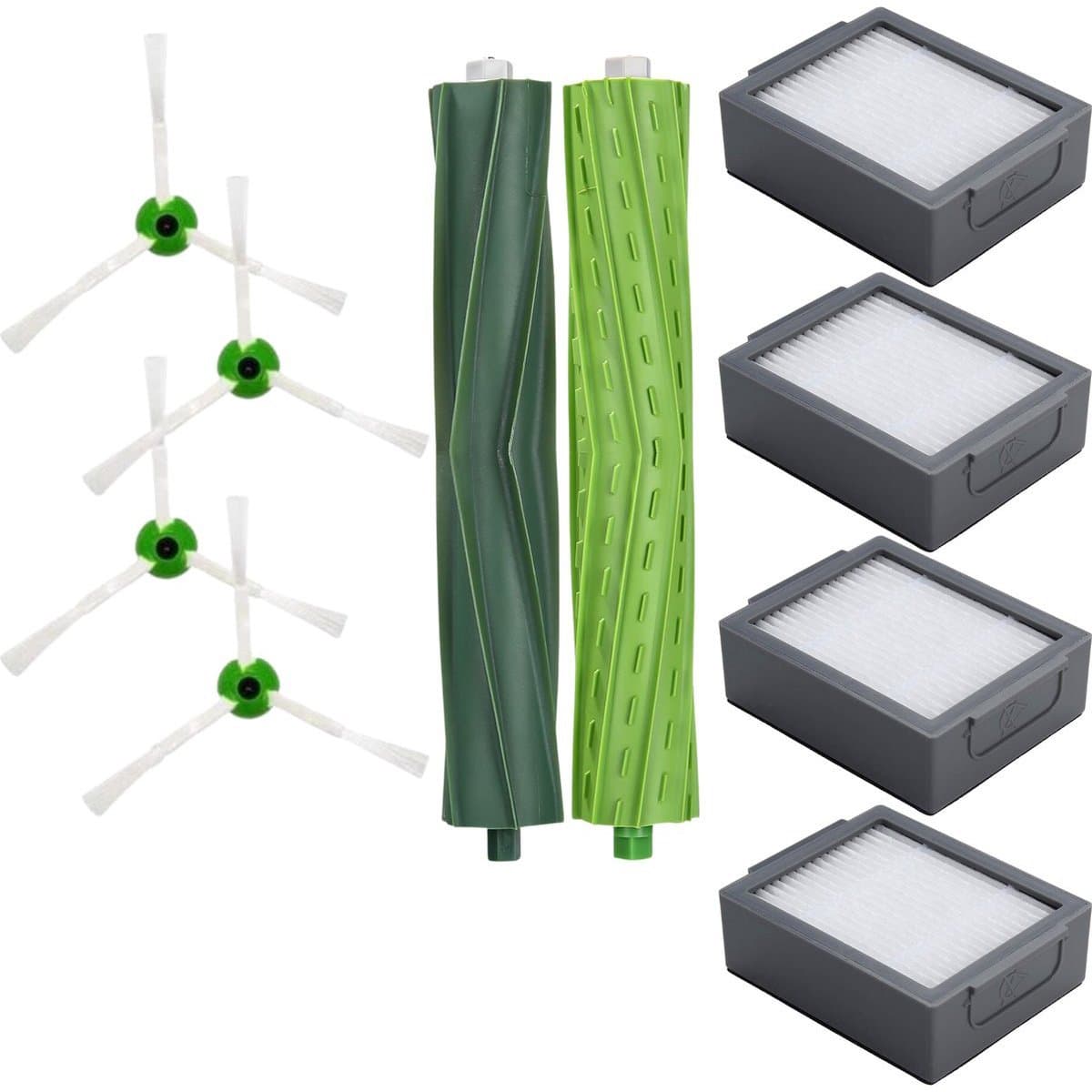 10x Accessoirespakket voor iRobot Roomba j7+/j7/i8+/i8/i7+/i7/i6+/i6/i5+/i5/i4+/i4/i3+/i3/E5/E6/E7 Filters/zijborstels/afzuigrollen — afbeelding 1