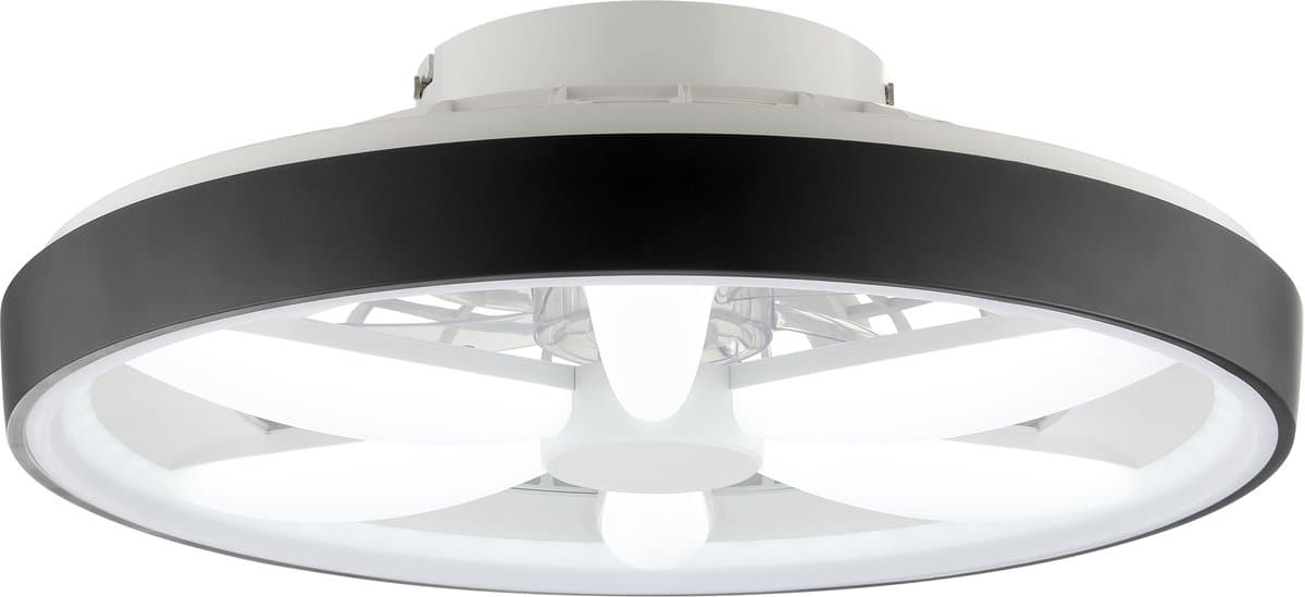 Brilliant Gaiano - Plafondventilator - Met verlichting - Ø 48 cm - LED 48W - Wit en RGB kleuren - Dimbaar - Timer - CCT - Zwart - Zeer stil — afbeelding 1