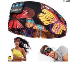 RFWR® Comfortabele Bluetooth Slaaphoofdtelefoon met Dunne Luidsprekers voor Gratis Beweging