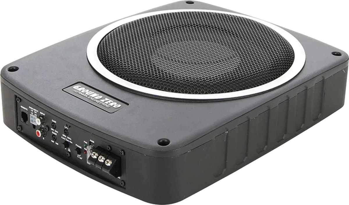 GroundZero GZCS SW-1000A - Autosubwoofer - 25 cm - Actieve Subwoofer Auto - Underseat - 210W — afbeelding 1