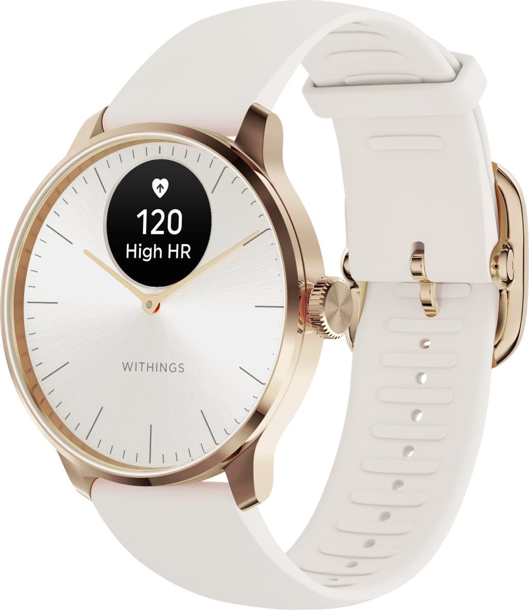 Withings ScanWatch Light - 37mm Hybride Smartwatch – Hartslagmeter, Slaaptracker, Menstruatiecyclus Tracking, Activiteitstracker, 35 Dagen Batterij, Gorilla Glass, 5 ATM Waterdicht — afbeelding 1