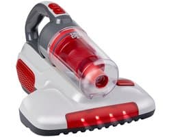 Dirt Devil UV-Zuiger met UV-Lamp voor Bed en Bank - Stofzuiger Zonder Zak - Huisstofmijt Stofzuiger - Matras Stofzuiger - 400W Handzuiger met HEPA-Filter en 4,5m Snoer - Rood/Wit/Grijs