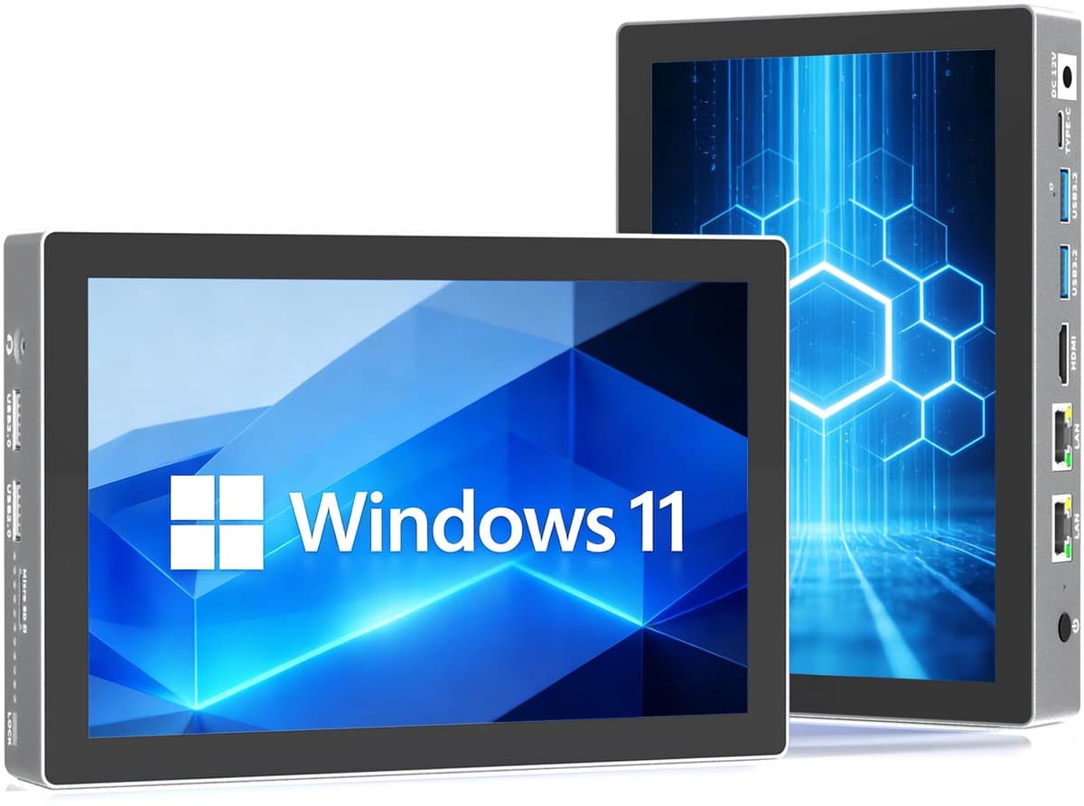 Mini Desktop PC 7 Inch HD IPS Touchscreen - Intel N95 3,4 GHz - 16 GB RAM - 512 GB eMMC - Windows 11 Pro - Zakelijk Gebruik — afbeelding 1