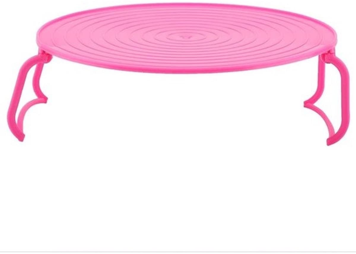Magnetronstoomrek - Tray met twee lagen - Maaltijden opwarmen - Verwarmen op twee niveaus - 24x24x8 cm - Rood — afbeelding 1