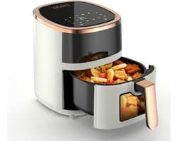 Heteluchtfriteuse - Airfryer Frituurpan - Gezond Koken - Visueel Venster - 55 Liter - Zwart