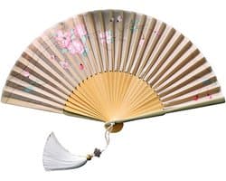 Gebogen ventilator - Handgemaakte waaier - Zelf verkoelen - Multifunctioneel ontwerp - 15 inch geopend - Multicolor