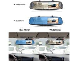 Dashcam voor Auto - 4.3 Inch - Full HD 1080P Auto Rij Recorder - Achteruitkijkspiegel DVR - Nachtzicht, Bewegingsdetectie, Parkeermodus - 6M Achteruitrijcamera - Zonder Geheugenkaart - Zwart