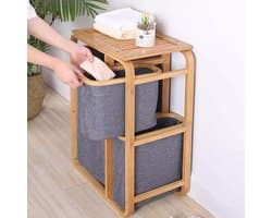 Wasmand - Kledingmand - Kleding Sorteren - Met Afneembare Zak - Grote Capaciteit - Grijs