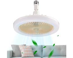 Plafondventilator met licht - Ventilatorlamp Kamer - Verbeterde Luchtcirculatie - Geruisloze Luchtstroom - 24.7 x 24.6 x 12.8 cm - Lichtgeel