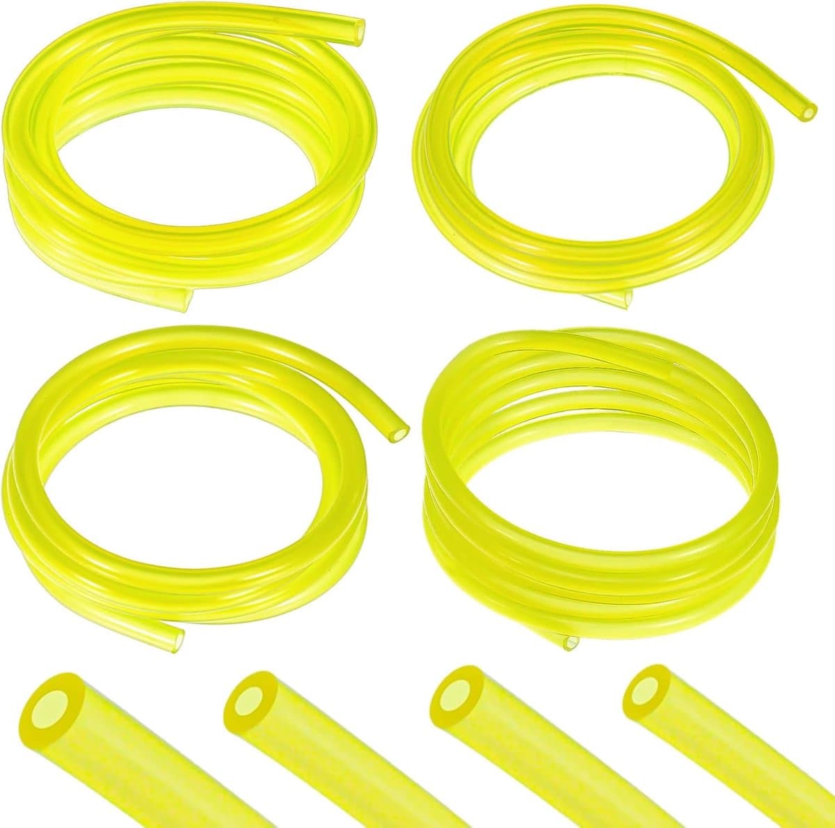 SnelShoppen - Premium Benzinebrandstofslang Set - 4 Verschillende Maten - PVC Brandstofslangen voor Kettingzaag, Grastrimmer, Bladblazer, Grasmaaier - — afbeelding 1