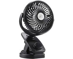 Mini tafelventilator, clipventilator met 90° automatische rotatie, 360° rotatie, USB-ventilator met diffuserfunctie voor thuis, kantoor, auto, kinderwagen (3600 mAh batterij)