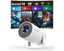 Omgoods - Mini Projector met 4K Ondersteuning en 180° Draaiend Scherm