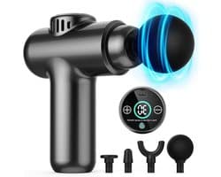 Mini Massage Gun - Spierontspanning Apparaat - Spierherstel Bevorderen - 30 Snelheden LCD Touch - 450 gram - Zwart