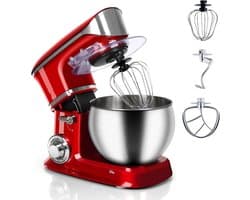 Keukenmachine - Standmixer Mixer - Voedsel Bereiden - Gietijzeren Behuizing - 1900W - Rood