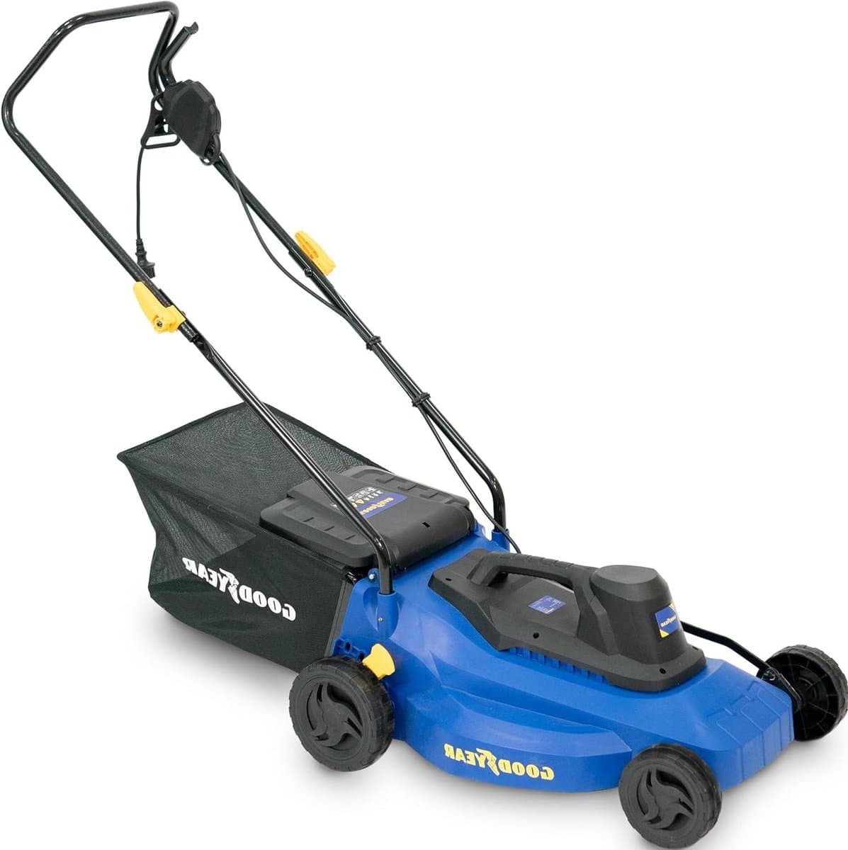 Elektrische grasmaaier - Snoermaaier gazon - Gazon onderhoud - Lichtgewicht ontwerp - 32 cm maaibreedte - Blauw — afbeelding 1
