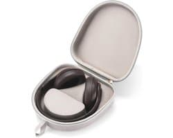 Draagtas voor Draadloze Bluetooth Koptelefoons - Beschermhoes met Magnetische Sleuf voor Kabel - Grijs