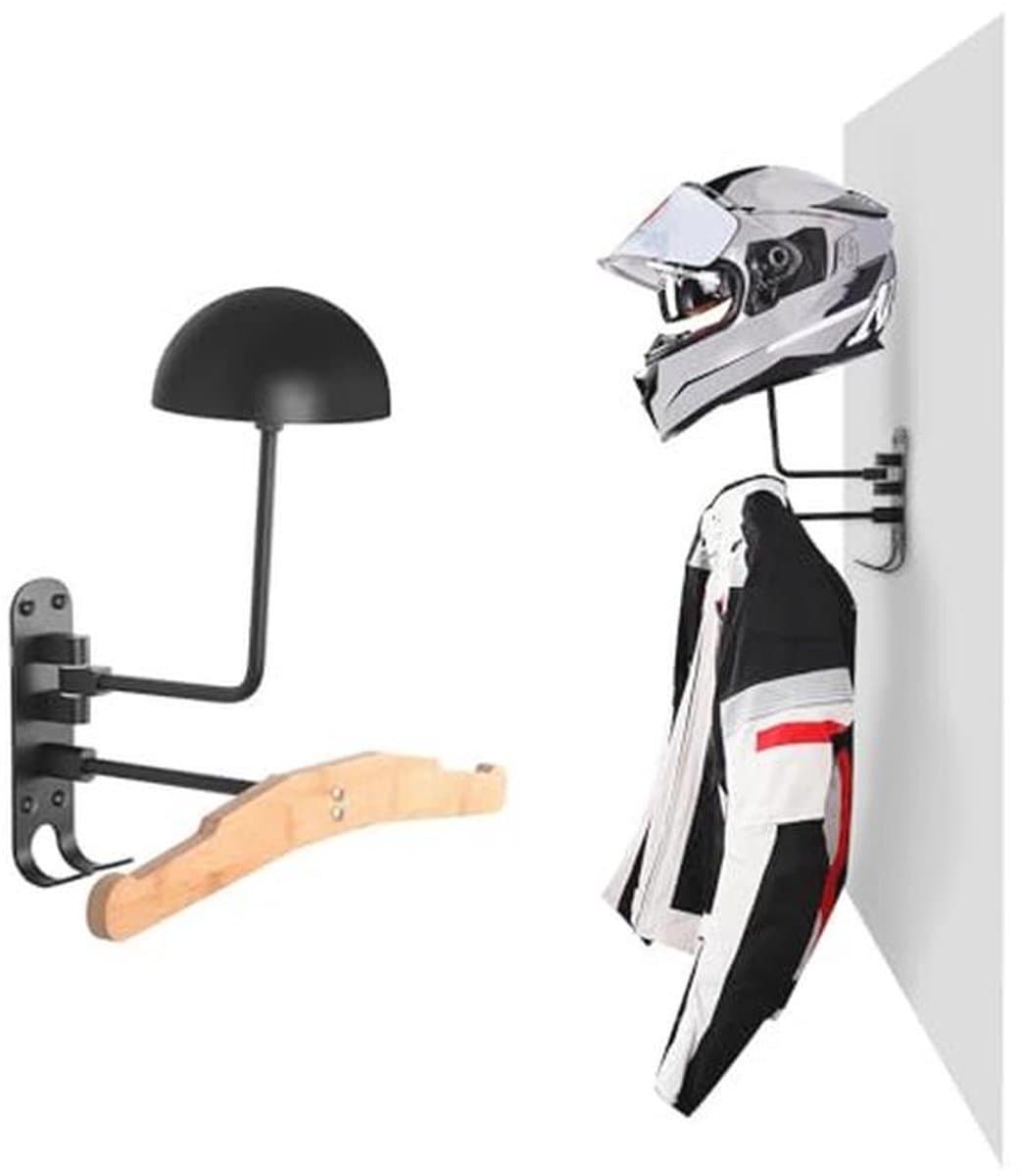 Wandmontage Helmhouder voor Motorfiets - Aluminiumlegering Hoedhouder — afbeelding 1