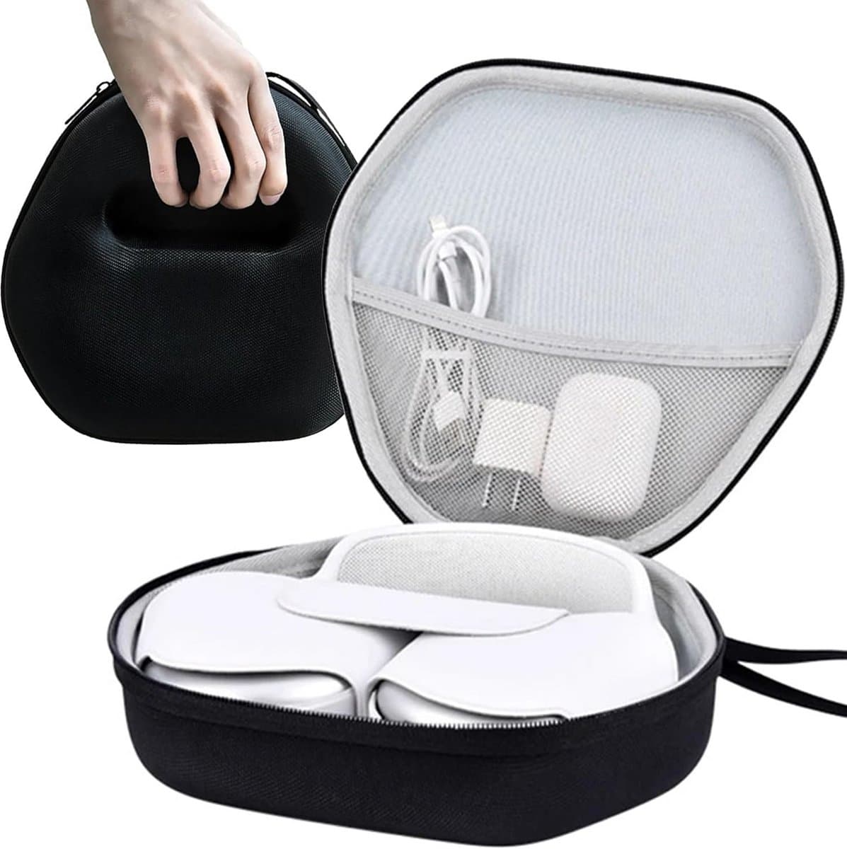 Hoofdtelefoonhoes voor On-Ear Headset - Beschermende Opbergtas met Binnenvak — afbeelding 1
