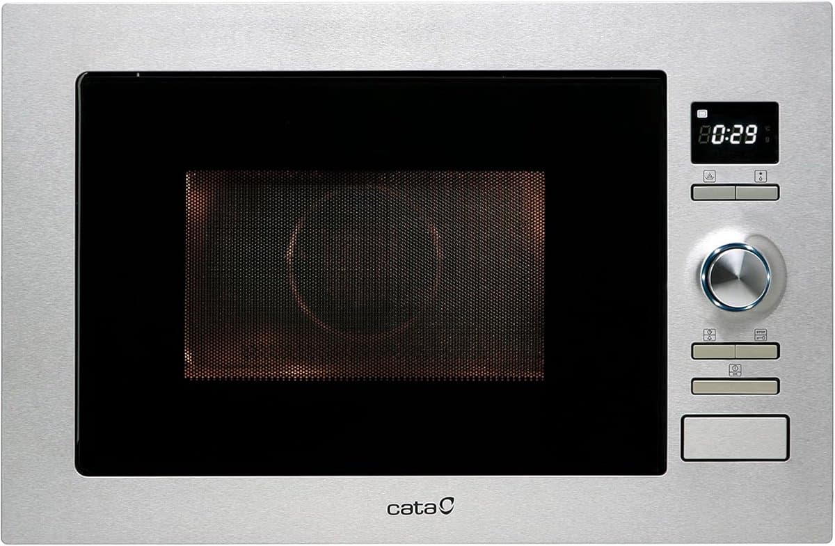 Inbouwmagnetron 25L Roestvrij Staal Met 1000W Grill - 8 Automatische Menu's — afbeelding 1