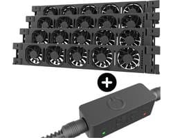 Heatfan 5 - Radiatorventilator Quattro - Zwart + Smart Sensor