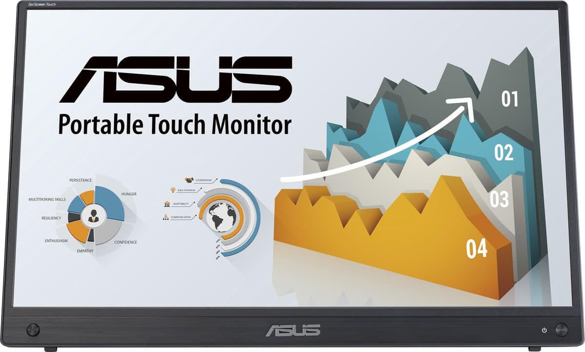ASUS ZenScreen MB16AHT computermonitor 39,6 cm 1920 x 1080 pixels Full HD touchscreen zwart — afbeelding 1