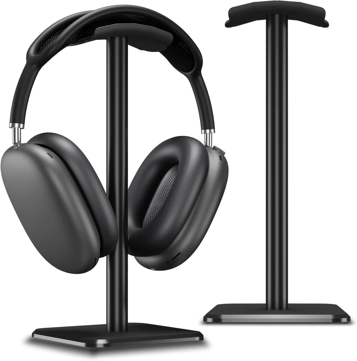 Hoofdtelefoon standaard - universele headset houder - zwart - gewogen basis — afbeelding 1
