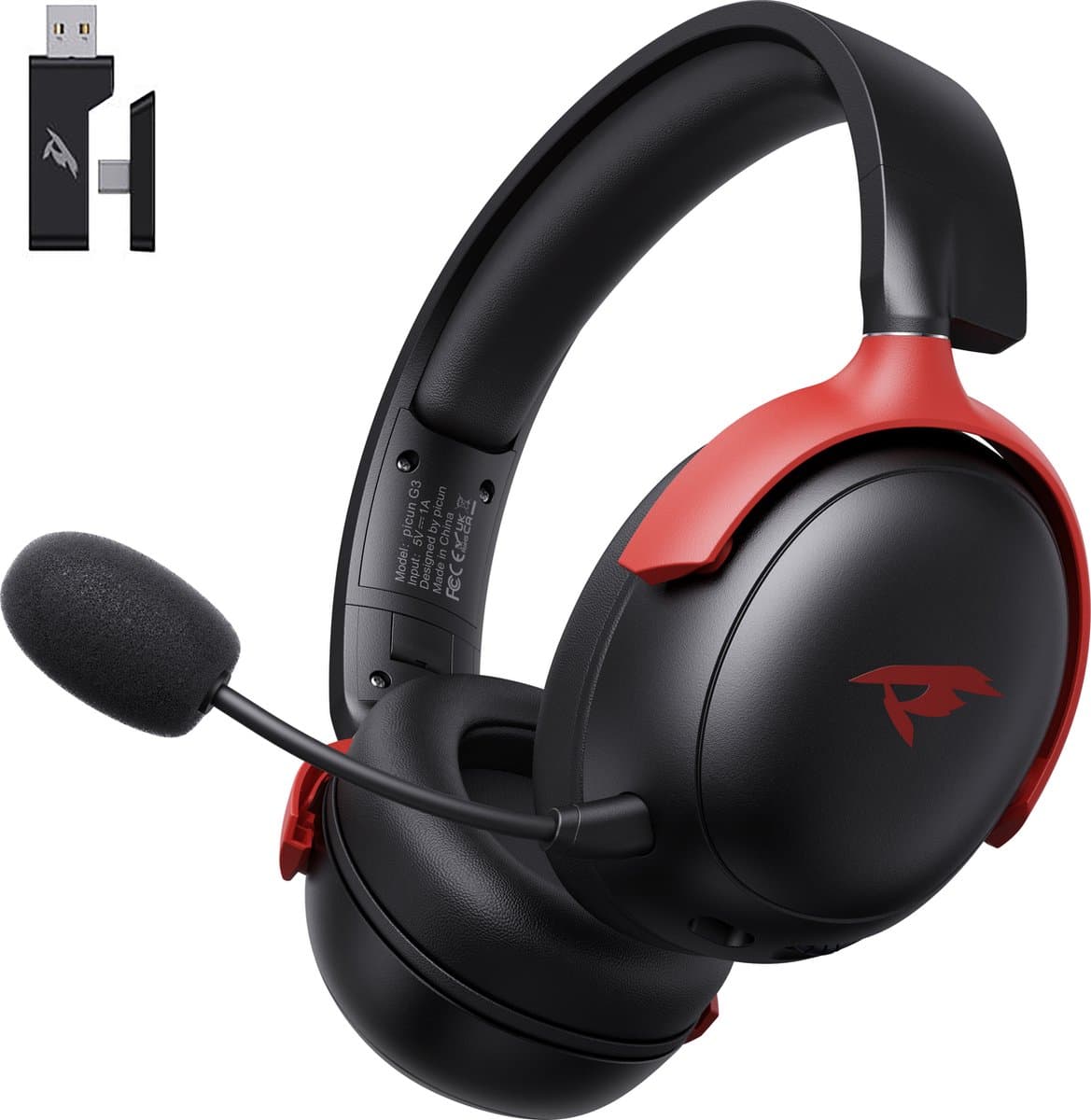 Kofire × Picun G3 - Draadloze Gaming Headset - Over ear koptelefoon - Met microfoon - PC/PS4/PS5/Nintendo Switch - Zwart — afbeelding 1
