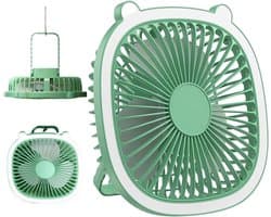 Tafelventilator - Persoonlijke koeler - Stille luchtcirculatie - Geïntegreerde verlichting - 205 cm breed - Groen