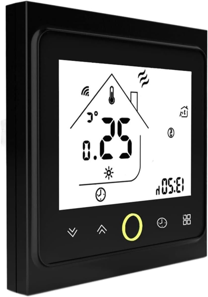 Slimme Thermostaat - Temperatuurregelaar - Comfort Verwarmen - Wifi & Spraakbesturing - 100 Gram - Zwart — afbeelding 1