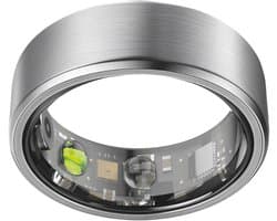 NOLATR Plus, Slimme Ring met Stappenteller, Activiteitstracker & Hartslagmeter – Zonder Abonnement & Nederlandse App – Zilver – Maat 10