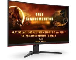 Florixa® Gaming Monitor 240hz - Gaming Monitor -Zwart - 21cm x 29cm x 10cm; 9.1kg