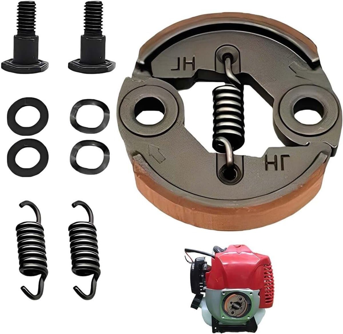 SnelShoppen - Brush Cutter Set Grasmaaier Koppeling Tuingereedschap Vervangingsonderdelen Grasmaaier Koppeling + Veer voor GX35/140/139/40-5/TU43 — afbeelding 1
