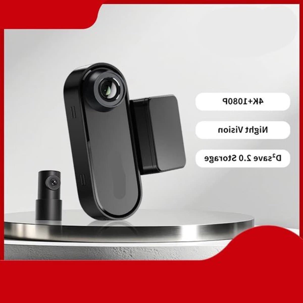 Dashcam voor Auto – Navigatiesysteem – 4K Dual Voor- en Achtercamera – GPS Navigatie – ADAS-ondersteuning – Nachtzicht – Spraakbesturing – Ultra HD Autocamera — afbeelding 1