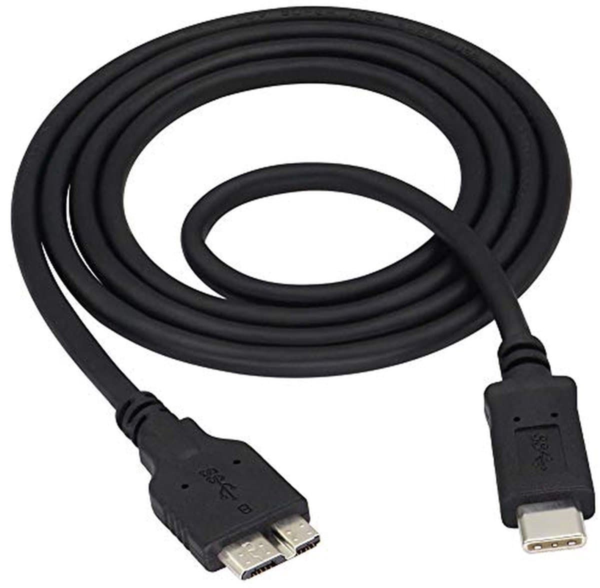 Type-C naar Micro-B kabel 5Gbps - Mobiele Harde Schijf Datakabel 1M Zwart — afbeelding 1